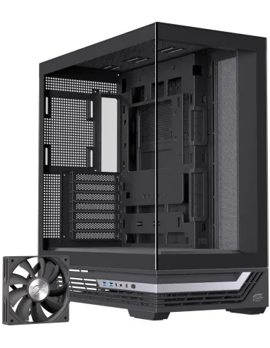 Einarex Prisma S800 Core Black Midi Tower Cristal Templado USB 3.2 Negro