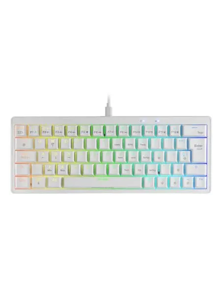 Mars Gaming MKMINIPROWYES Teclado Mecánico RGB 60% Switch Silencioso Blanco