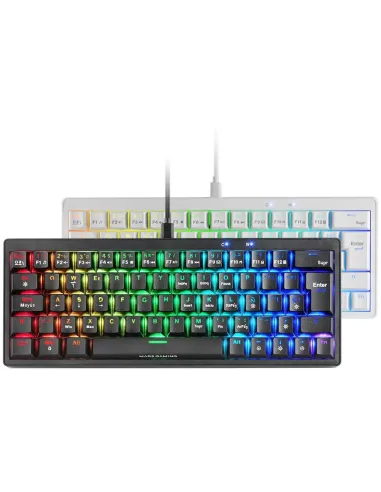 Mars Gaming MKMINIPROWYES Teclado Mecánico RGB 60% Switch Silencioso Blanco