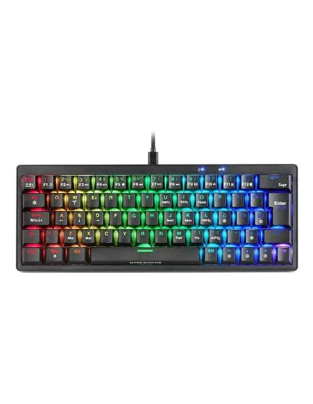Mars Gaming MKMINIPROYES Teclado Mecánico RGB 60% Switch Silencioso Negro