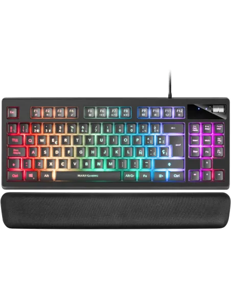 Mars Gaming MKAXES Teclado TKL H-Mech RGB Reposamuñecas Negro