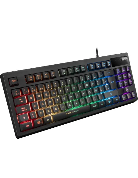 Mars Gaming MKAXES Teclado TKL H-Mech RGB Reposamuñecas Negro