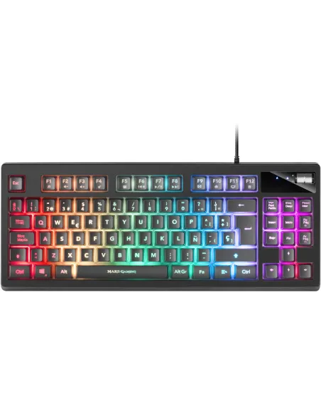 Mars Gaming MKAXES Teclado TKL H-Mech RGB Reposamuñecas Negro