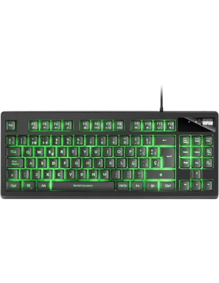 Mars Gaming MKAXES Teclado TKL H-Mech RGB Reposamuñecas Negro