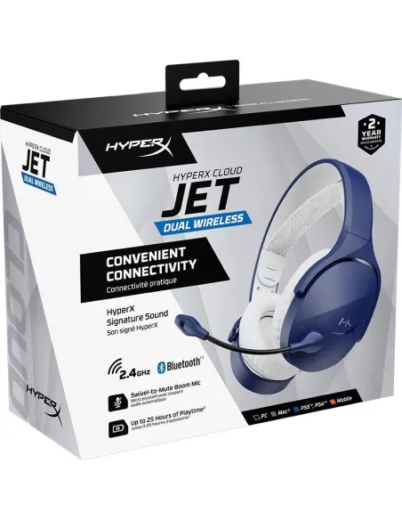 HyperX Cloud Jet AM7A0AA Auriculares Gaming Inalámbricos Bluetooth 5.3 Azules