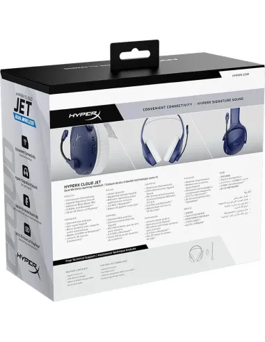 HyperX Cloud Jet AM7A0AA Auriculares Gaming Inalámbricos Bluetooth 5.3 Azules