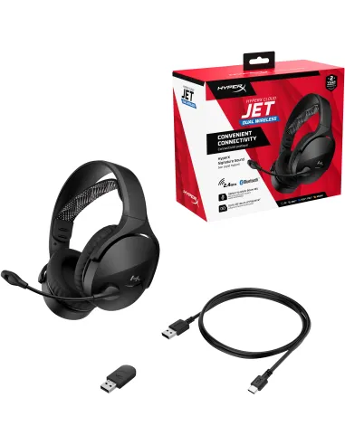 HP HyperX Cloud Jet AJ0T1AA Auriculares Gaming Inalámbricos Bluetooth 5.3 Negros