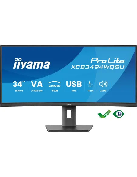 Iiyama ProLite XCB3494WQSU-B1 34" LED VA UltraWide QHD 120Hz Altura Ajustable FreeSync Premium