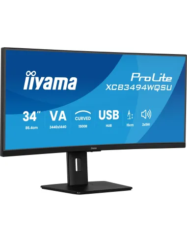 Iiyama ProLite XCB3494WQSU-B1 34" LED VA UltraWide QHD 120Hz Altura Ajustable FreeSync Premium