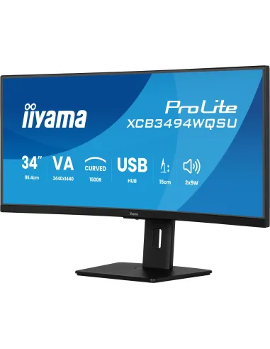 Iiyama ProLite XCB3494WQSU-B1 34" LED VA UltraWide QHD 120Hz Altura Ajustable FreeSync Premium