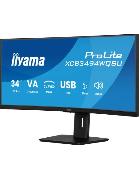Iiyama ProLite XCB3494WQSU-B1 34" LED VA UltraWide QHD 120Hz Altura Ajustable FreeSync Premium