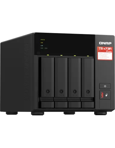 Qnap TS-473A + QSW-1105-5T Bundle Pack AMD Embedded V1500b/8GB NAS 4 Bahías con Switch de 5 Puertos