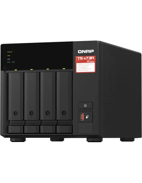 Qnap TS-473A + QSW-1105-5T Bundle Pack AMD Embedded V1500b/8GB NAS 4 Bahías con Switch de 5 Puertos