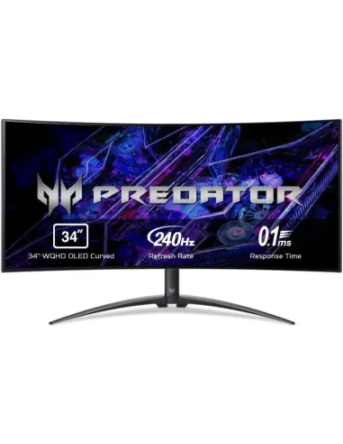 Monitor Acer Predator X34 X bmiiphuzx 34" OLED UltraWide QHD 24Hz FreeSync Premium Pro Curva
