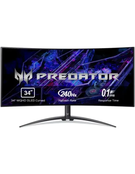 Monitor Acer Predator X34 X bmiiphuzx 34" OLED UltraWide QHD 24Hz FreeSync Premium Pro Curva
