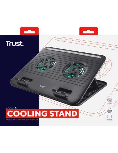 Trust Cyclone Base de Refrigeración para Portátil hasta 16"