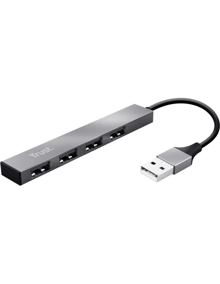 Trust Halyx  HUB USB-A 2.0 4 Puertos Gris
