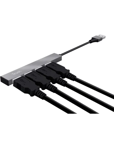 Trust Halyx  HUB USB-A 2.0 4 Puertos Gris