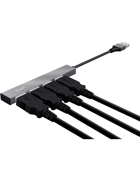 Trust Halyx  HUB USB-A 2.0 4 Puertos Gris