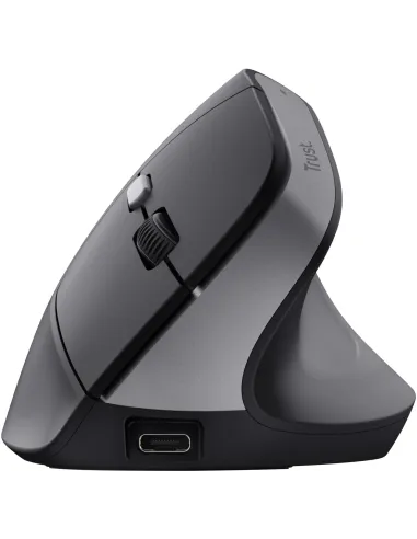 Trust Bayo II Ratón Vertical Inalámbrico Óptico para Mano Derecha 2400 DPI Negro