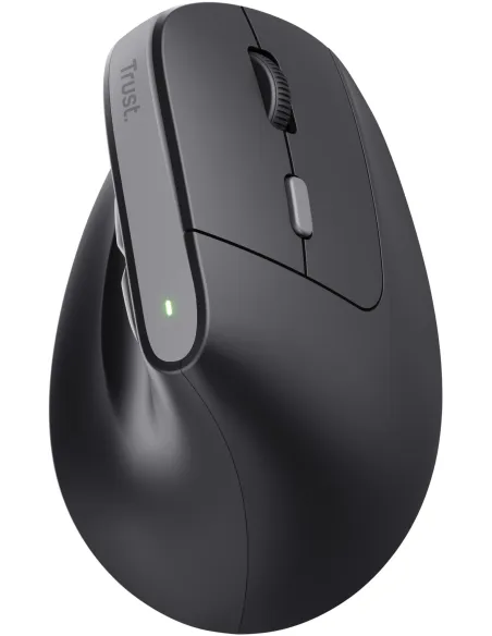 Trust Bayo II Ratón Vertical Inalámbrico Óptico para Mano Derecha 2400 DPI Negro