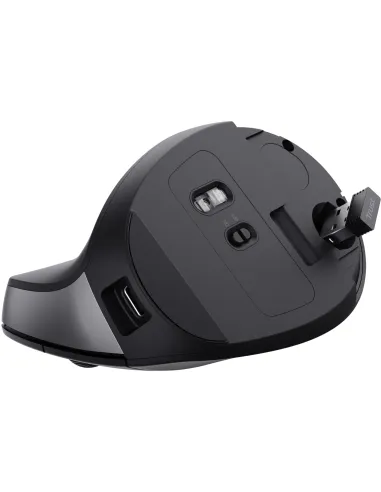 Trust Bayo II Ratón Vertical Inalámbrico Óptico para Mano Derecha 2400 DPI Negro