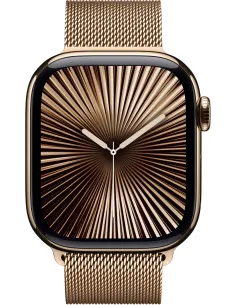 Apple Watch Series 10 MX083QL/A GPS Cellular 42mm Caja Titanio Oro con Correa Milanese Loop Oro