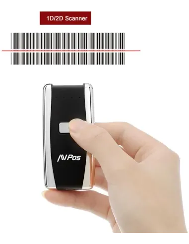 AVPos AVP-BT01-2D Lector de Código de Barras 1D/2D Blanco