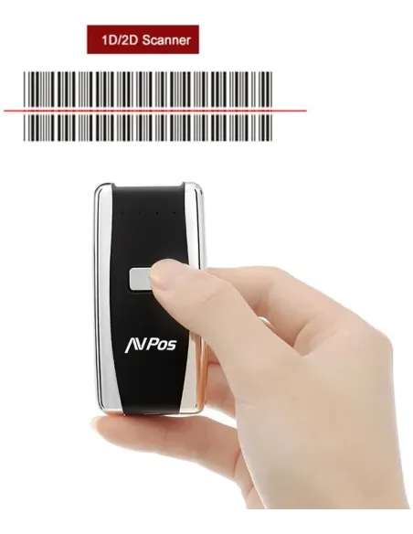 AVPos AVP-BT01-2D Lector de Código de Barras 1D/2D Blanco