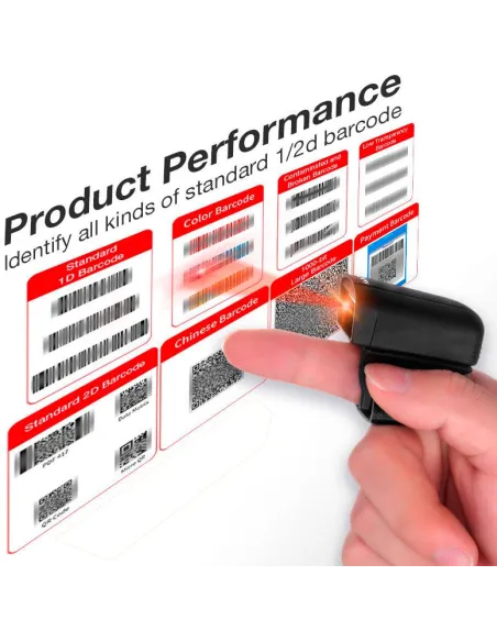 AVPos AVP-BT02-2D Lector de Código de Barras Negro