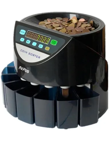 AVPos AVP-CCM6 Contador de Monedas Clasificador Negro