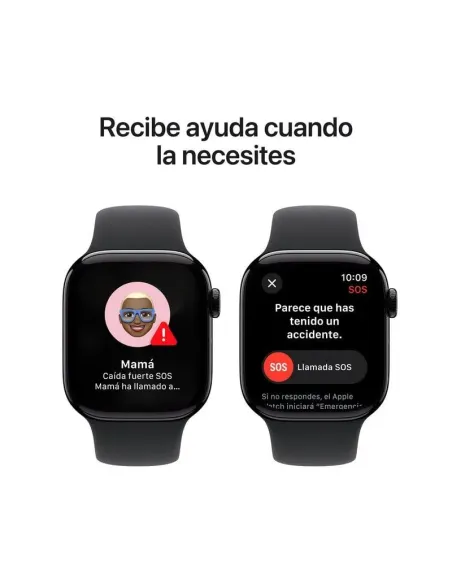 Apple Watch Series 10 MWWE3QL/A GPS 42mm Caja Aluminio Negro Azabache con Correa Deportiva Negra S/M