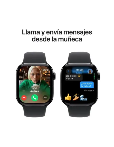 Apple Watch Series 10 MWWE3QL/A GPS 42mm Caja Aluminio Negro Azabache con Correa Deportiva Negra S/M