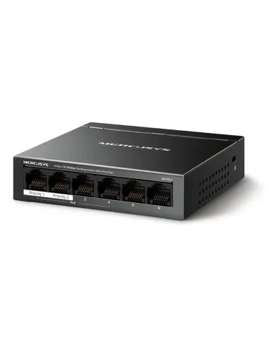 Mercusys MS106LP Switch Gestionado 10/100 4 Puertos PoE + 2 Puertos Gigabit