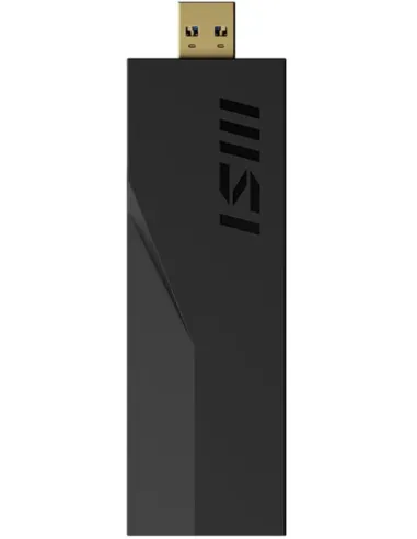 MSI GUBE65 Adaptador WiFi 7 USB Negro