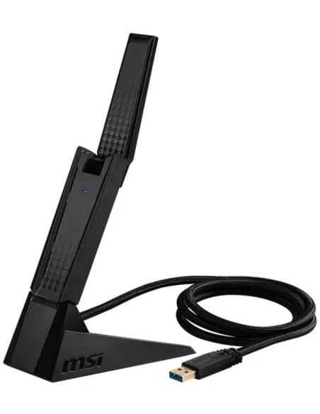 MSI AXE5400 Adaptador WiFi 6e USB Negro