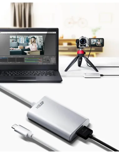 Aten CAMLIVE UC3020-AT Adaptador de Imagen HDMI a USB-C Blanco
