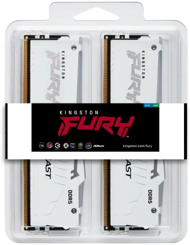Kingston Fury Beast RGB KF560C30BWEAK2-32 DDR5 6000MHz ECC 32GB (2x16GB) CL30 AMD EXPO Blanca