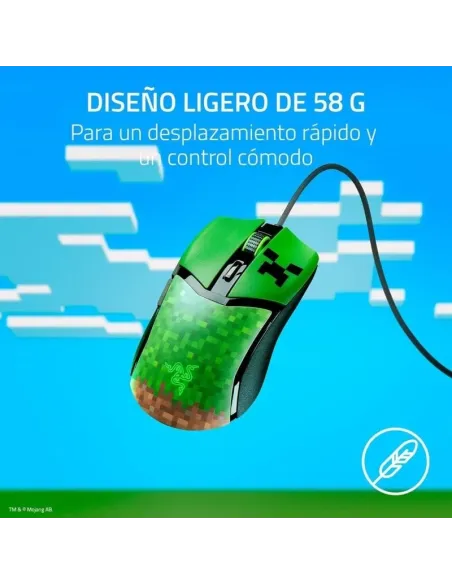 Razer Cobra Minecraft Edition Ratón Gaming Chroma RGB 8500DPI Verde