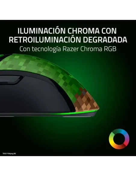 Razer Cobra Minecraft Edition Ratón Gaming Chroma RGB 8500DPI Verde