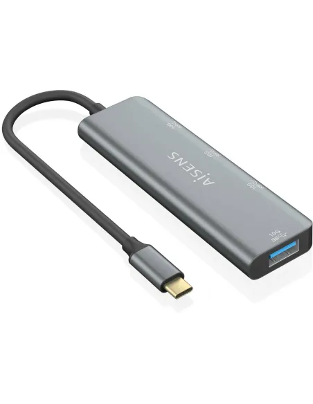 Aisens A109-0764 HUB USB-C a USB-A/USB-C Gris