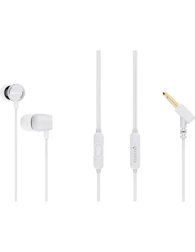 Aiwa ESTM-30WT Auriculares Blancos
