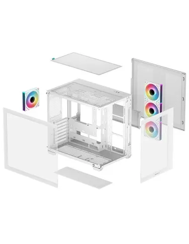 DeepCool CG530 4F WH Midi Tower Cristal Templado Blanca