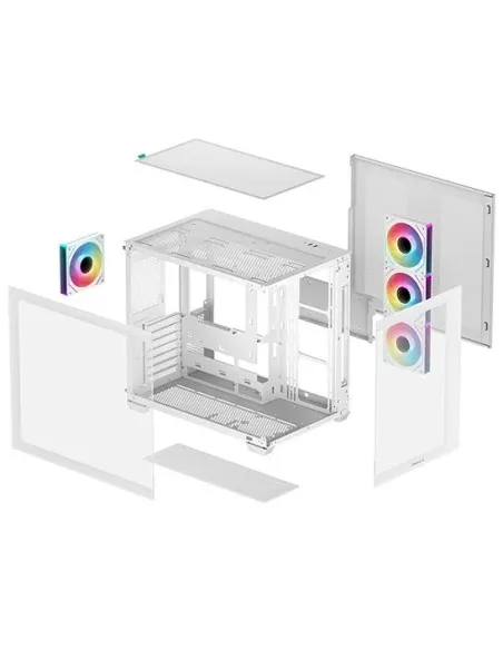 DeepCool CG530 4F WH Midi Tower Cristal Templado Blanca