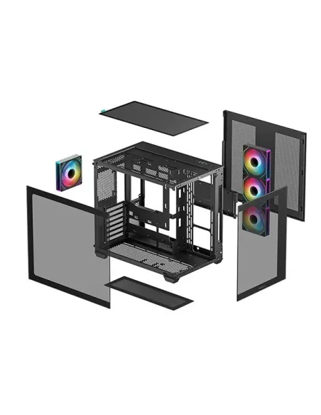 DeepCool CG530 4F Midi Tower Cristal Templado Negra