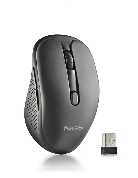 NGS Evo Rust Black Ratón Inalámbrico Recargable Teclas Silenciosas 1600DPI