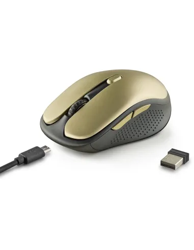 NGS Evo Rust Gold Ratón Inalámbrico Recargable 1600DPI Teclas Silenciosas