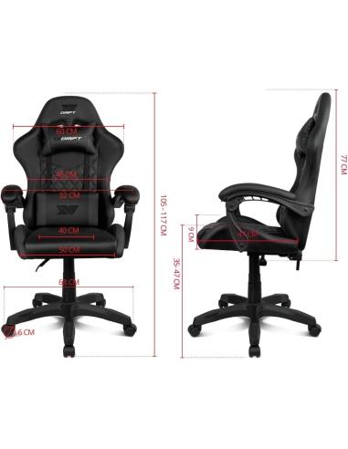 DRIFT DR35 Silla Gaming Negra/Rosa Fucsia