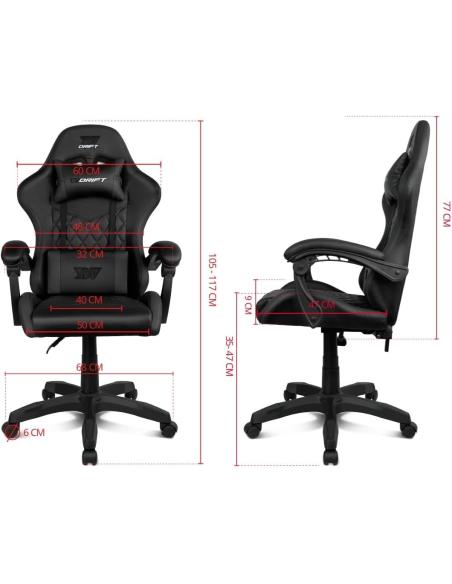 DRIFT DR35 Silla Gaming Negra/Rosa Fucsia