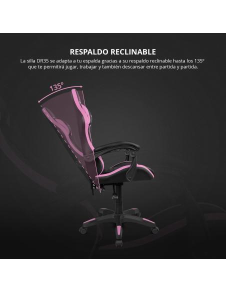 DRIFT DR35 Silla Gaming Negra/Rosa Fucsia